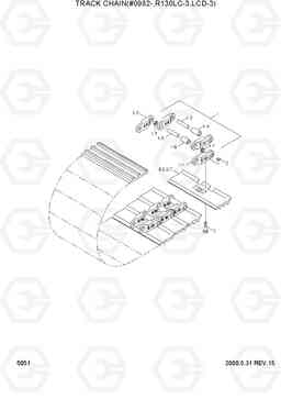 5051 TRACK CHAIN(#0982-, R130LC-3, LCD-3) R130LC-3, Hyundai