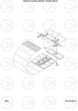 5052 TRACK CHAIN(-#0630, R130LCM-3) R130LC-3, Hyundai