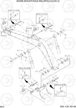 6010 BOOM MOUNTING(4.6M)-STD(LC/LCD-3) R130LC-3, Hyundai