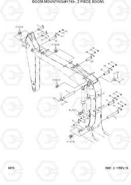 6015 BOOM MOUNTING(#1749-, 2 PIECE BOOM) R130LC-3, Hyundai