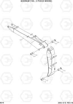 6016 BOOM(#1749-, 2 PIECE BOOM) R130LC-3, Hyundai