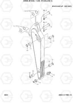 6023 ARM(-#1438, 1.9M, R130LCM-3) R130LC-3, Hyundai