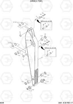 6028 ARM(2.75M) R130LC-3, Hyundai