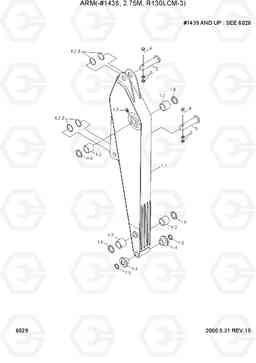 6029 ARM(-#1438, 2.75M, R130LCM-3) R130LC-3, Hyundai