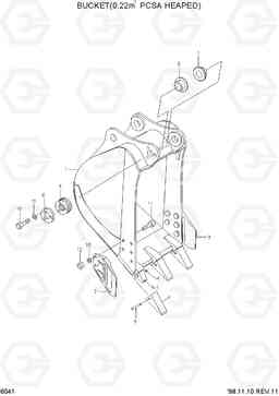 6041 BUCKET(0.22M3 PCSA HEAPED) R130LC-3, Hyundai