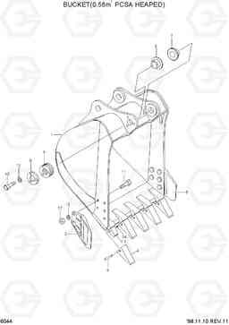 6044 BUCKET(0.58M3 PCSA HEAPED) R130LC-3, Hyundai