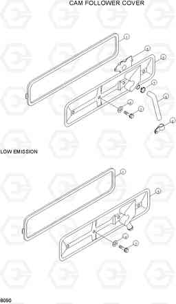 8090 CAM FOLLOWER COVER R130LC-3, Hyundai