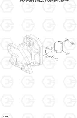 8100 FRONT GEAR TRAIN ACCESORY DRIVE R130LC-3, Hyundai