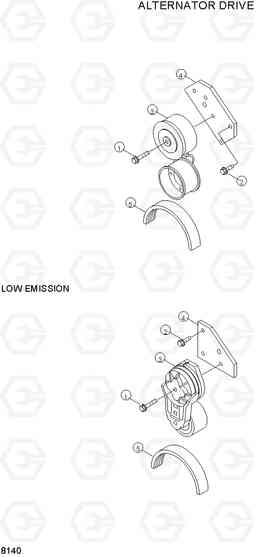 8140 ALTERNATOR DRIVE R130LC-3, Hyundai