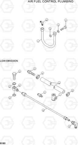 8180 AIR FUEL CONTROL PLUMBING R130LC-3, Hyundai