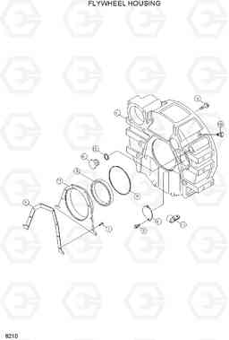 8210 FLYWHEEL HOUSING R130LC-3, Hyundai