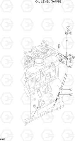 8310 OIL LEVEL GAUGE 1 R130LC-3, Hyundai