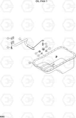 8360 OIL PAN 1 R130LC-3, Hyundai