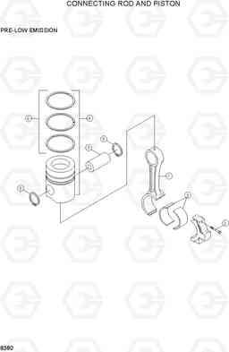 8380 CONNECTING ROD AND PISTON R130LC-3, Hyundai