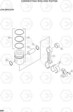 8381 CONNECTING ROD AND PISTON R130LC-3, Hyundai