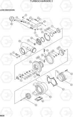 8430 TURBOCHARGER 2 R130LC-3, Hyundai