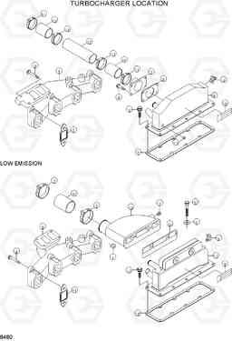 8480 TURBOCHARGER LOCATION R130LC-3, Hyundai