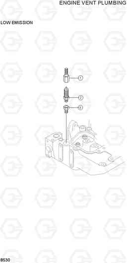 8530 ENGINE VENT PLUMBING R130LC-3, Hyundai