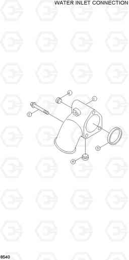 8540 WATER INLET CONNECTION R130LC-3, Hyundai