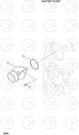 8560 WATER PUMP R130LC-3, Hyundai