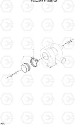 8570 EXHAUST PLUMBING R130LC-3, Hyundai