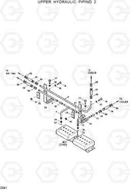 2041 UPPER HYDRAULIC PIPING 2 R130W, Hyundai