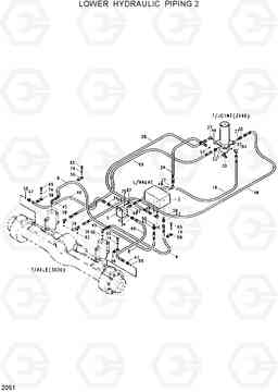 2051 LOWER HYDRAULIC PIPING 2 R130W, Hyundai