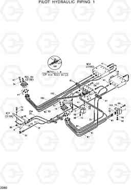 2060 PILOT HYDRAULIC PIPING 1 R130W, Hyundai