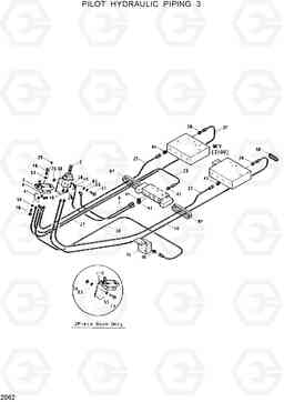 2062 PILOT HYDRAULIC PIPING 3 R130W, Hyundai