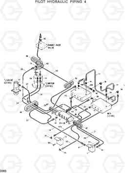 2063 PILOT HYDRAULIC PIPING 4 R130W, Hyundai