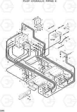 2065 PILOT HYDRAULIC PIPING 6 R130W, Hyundai