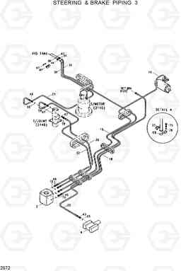 2072 STEERING & BRAKE PIPING 3 R130W, Hyundai