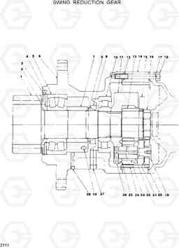 2111 SWING REDUCTION GEAR R130W, Hyundai