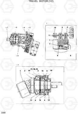 2150 TRAVEL MOTOR(1/2) R130W, Hyundai