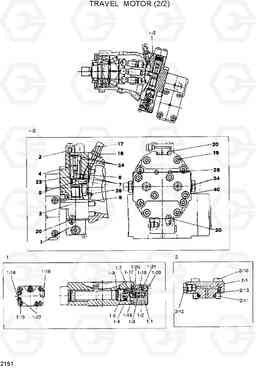 2151 TRAVEL MOTOR(2/2) R130W, Hyundai