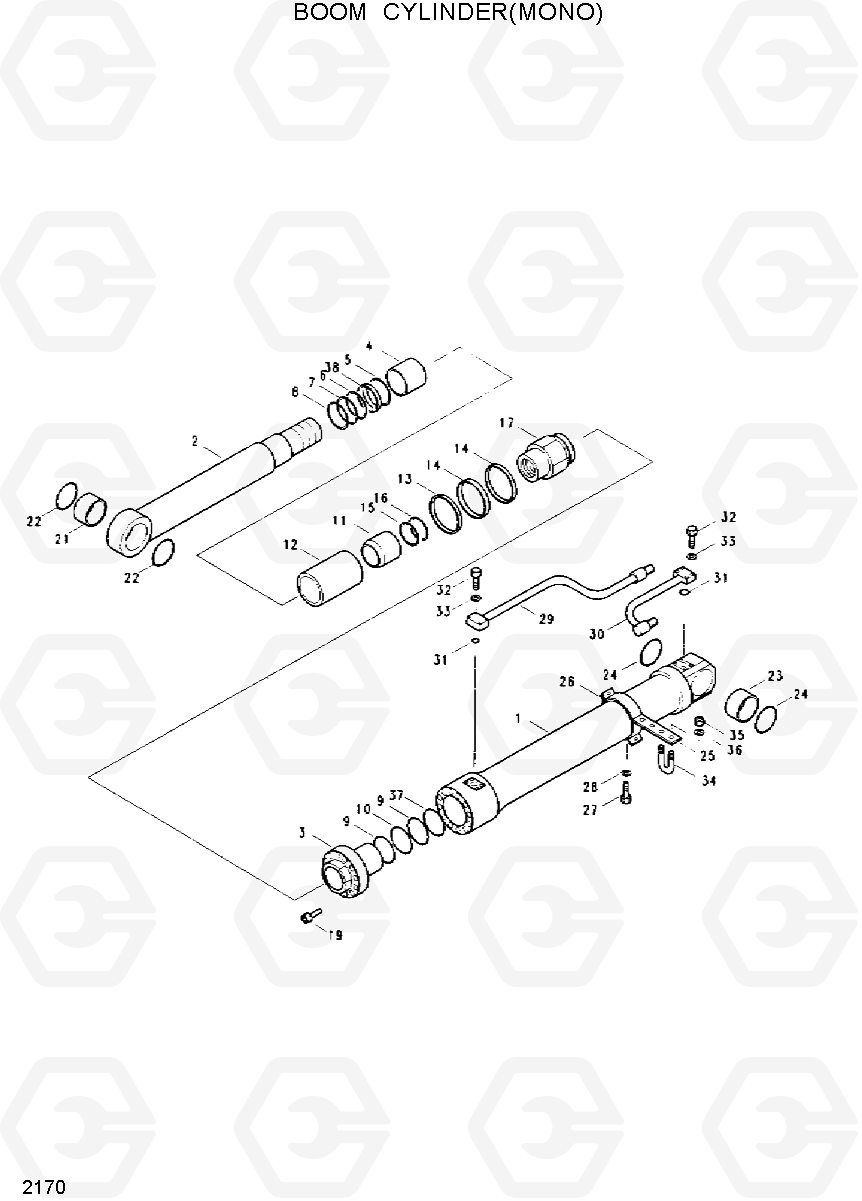 2170 BOOM CYLINDER(MONO) R130W, Hyundai
