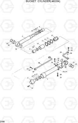 2190 BUCKET CYLINDER(-#0284) R130W, Hyundai