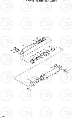 2210 DOZER BLADE CYLINDER R130W, Hyundai