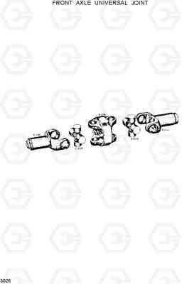 3026 FRONT AXLE UNIVERSAL JOINT R130W, Hyundai