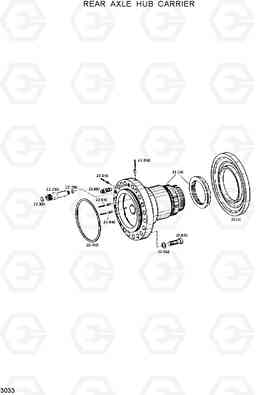 3033 REAR AXLE HUB CARRIER R130W, Hyundai