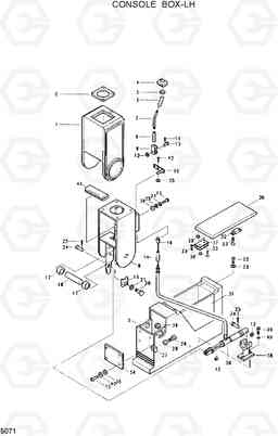 5071 CONSOLE BOX-LH R130W, Hyundai