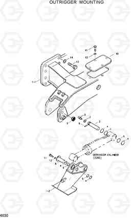 6030 OUTRIGGER MOUNTING R130W, Hyundai