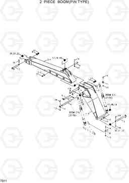 7011 2 PIECE BOOM (PIN TYPE) R130W, Hyundai