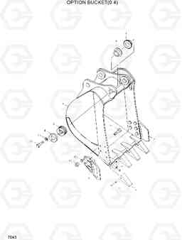 7043 OPTION BUCKET(0.4M3) R130W, Hyundai