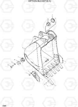 7044 OPTION BUCKET(0.5M3) R130W, Hyundai