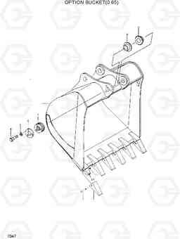 7047 OPTION BUCKET(0.65M3) R130W, Hyundai