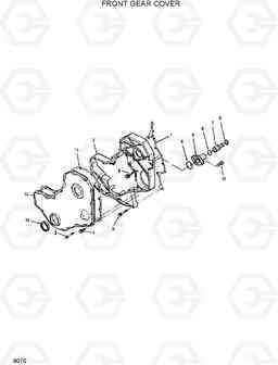 9070 FRONT GEAR COVER R130W, Hyundai