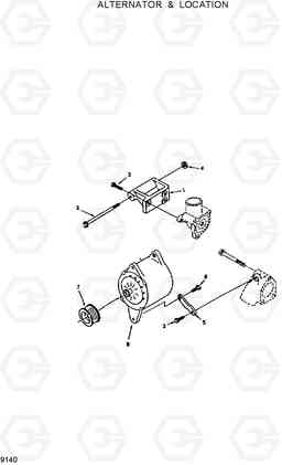 9140 ALTERNATOR & LOCATION R130W, Hyundai