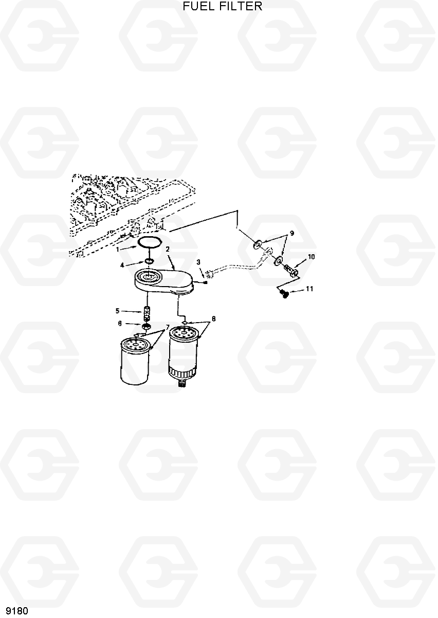 9180 FUEL FILTER R130W, Hyundai