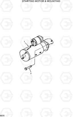 9370 STARTING MOTOR & MOUNTING R130W, Hyundai